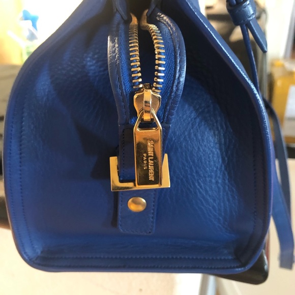 ⛔️SOLD🚫Saint Laurent Cabas ChYc Blue Leather BAG - Picture 5 of 8